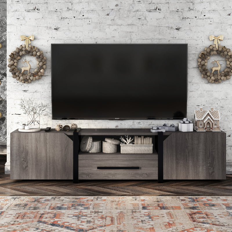 Vogel Transitional Multi-Storage 81-Inch TV Stand with Wire Management