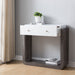 Cerronis Contemporary Glossy White Console Table