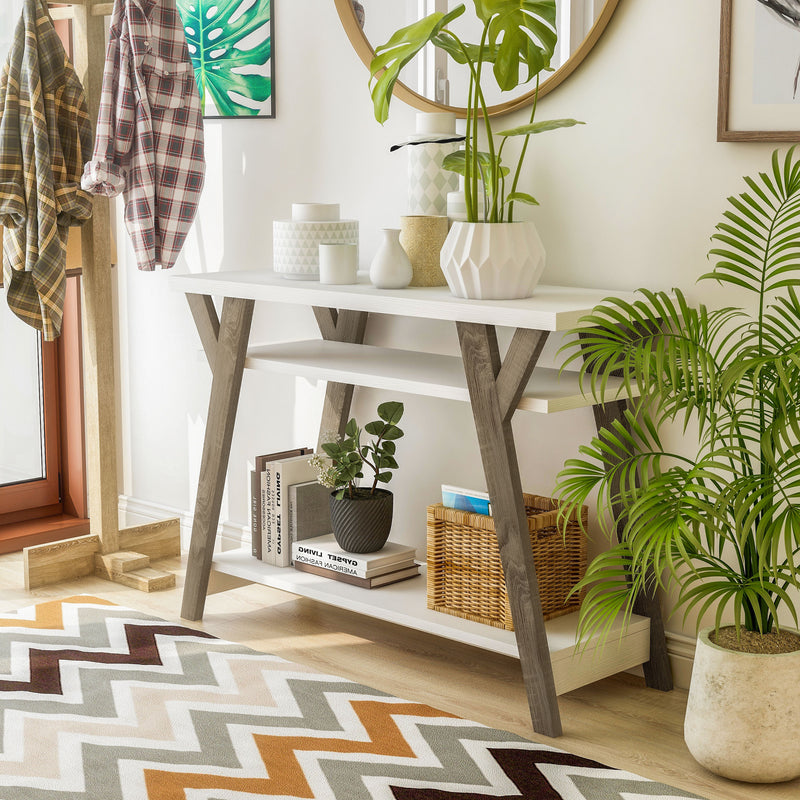 Joanna Modern White Console