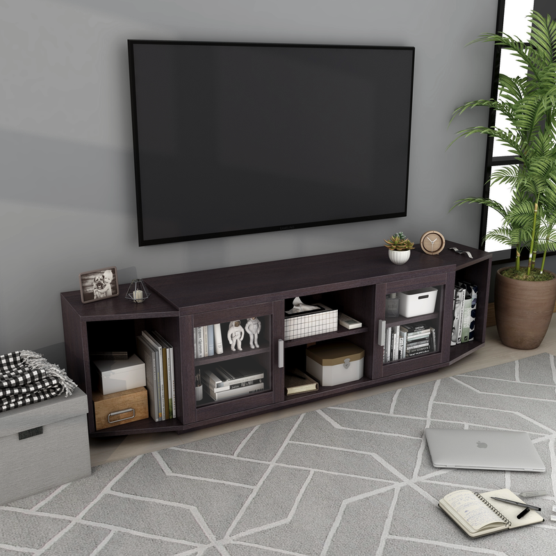 Madeira Contemporary Cappuccino 72-inch TV Stand