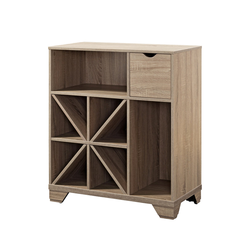 Alexandra Modern Dark Taupe Wine Cabinet