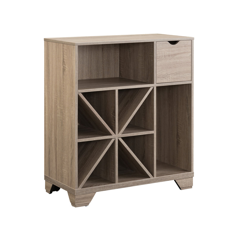Alexandra Modern Dark Taupe Wine Cabinet