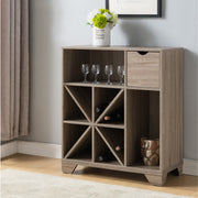 Alexandra Modern Dark Taupe Wine Cabinet