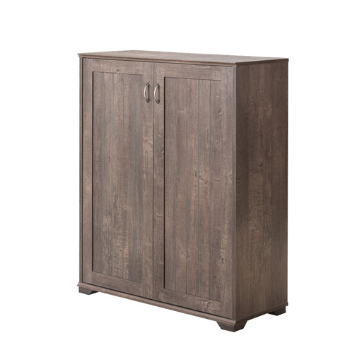 Ameriah Farmhouse 4-Shelf Shoe Cabinet with Lift-top Storage