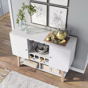 Moonridge Scandinavian White 4-Bottle Wine Bar Cabinet