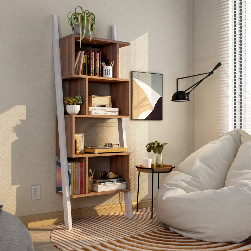Contemporary Leaning Tower Bookshelf Display Stand
