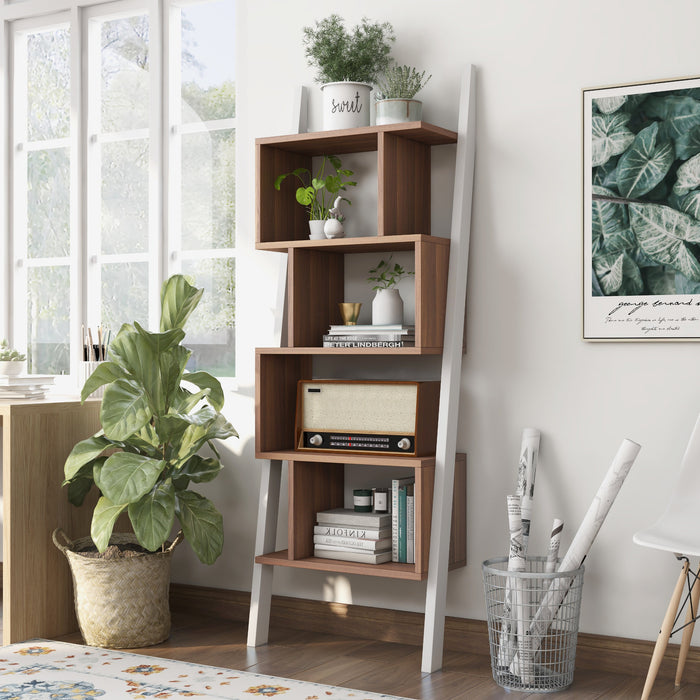 Contemporary Leaning Tower Bookshelf Display Stand
