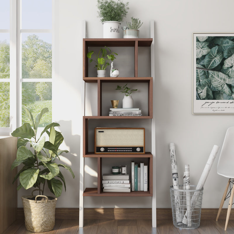 Contemporary Leaning Tower Bookshelf Display Stand