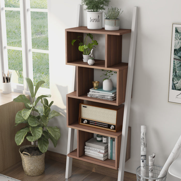 Contemporary Leaning Tower Bookshelf Display Stand