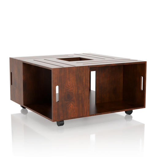 Rustic Style Crate Walnut Coffee Table