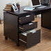 Patton Espresso 59-inch Office Desk with Built-in File Cabinet