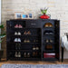 Adeena Modern Espresso Finished 10-Shelf Shoe Cabinet (18 pairs)