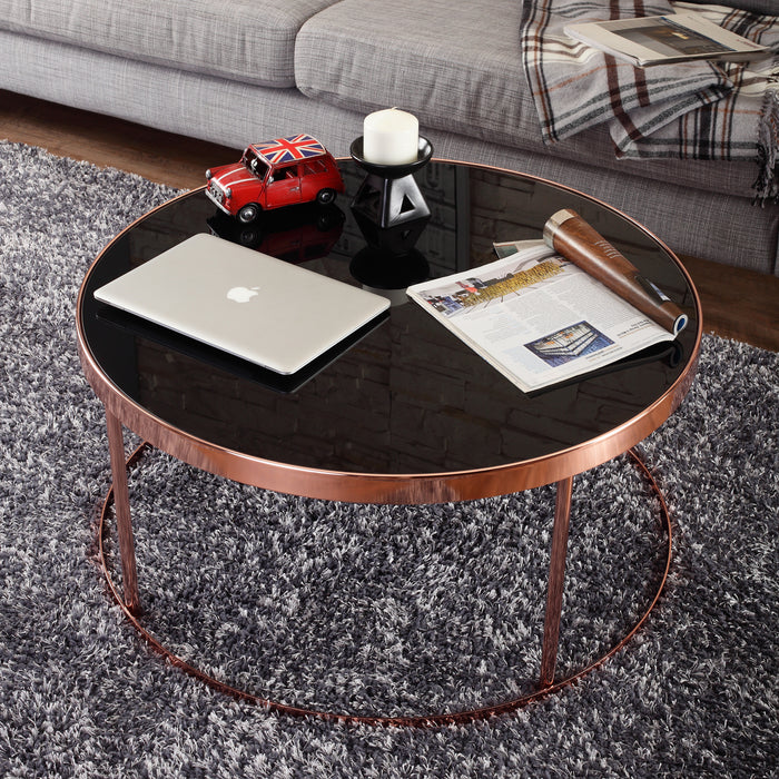 Coursyn Glam Rose Gold Coffee Table