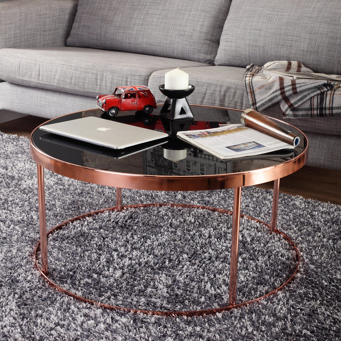 Coursyn Glam Rose Gold Coffee Table