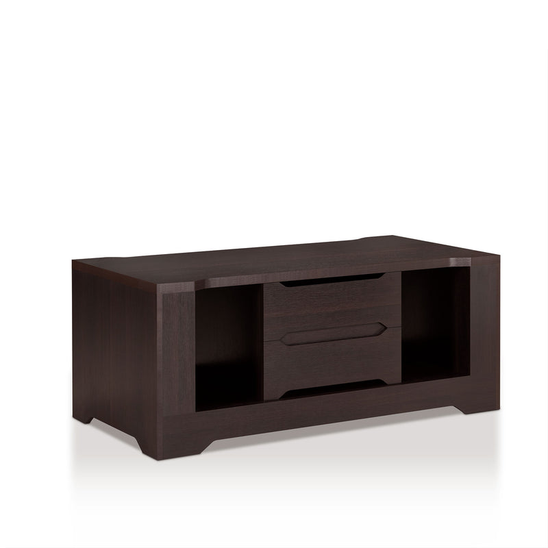 Denaldo Modern 2-Drawer Espresso Coffee Table