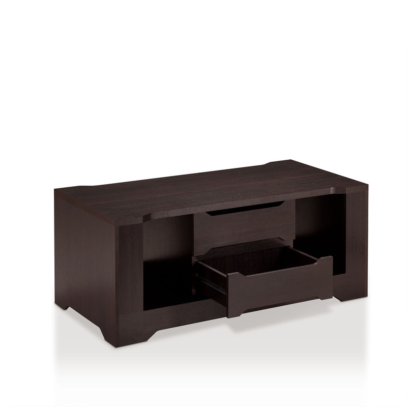 Denaldo Modern 2-Drawer Espresso Coffee Table