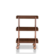 Kliman Industrial Walnut Serving Cart
