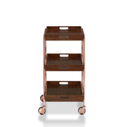 Kliman Industrial Walnut Serving Cart
