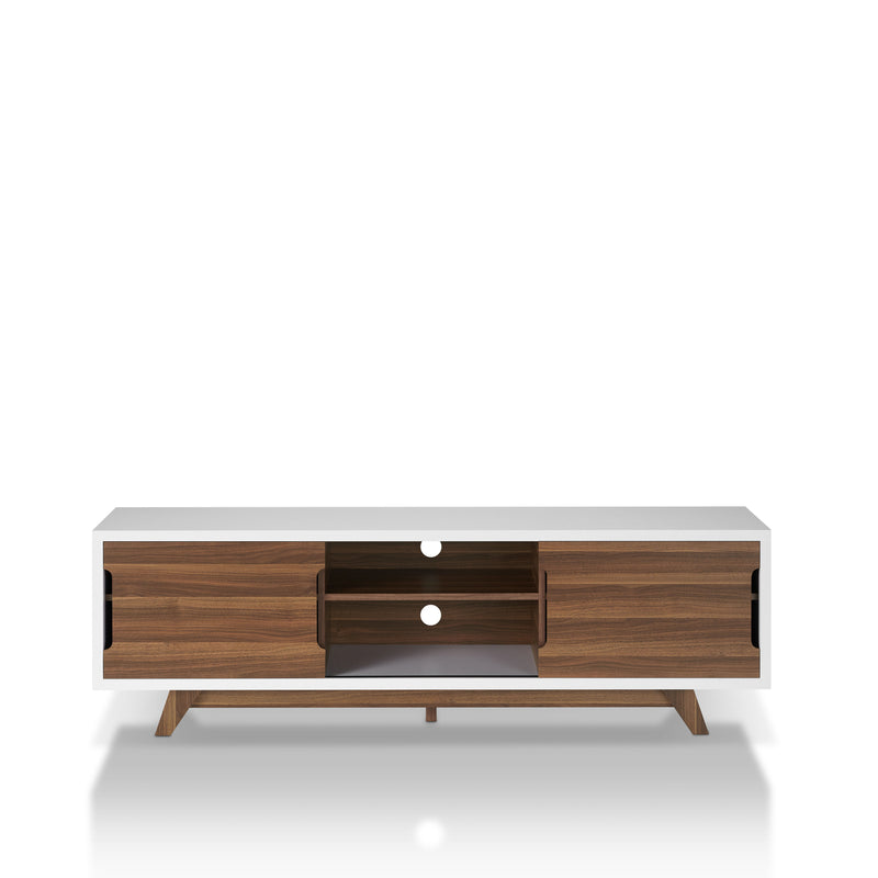 Venable Mid-Century Modern White 62-inch TV Stand