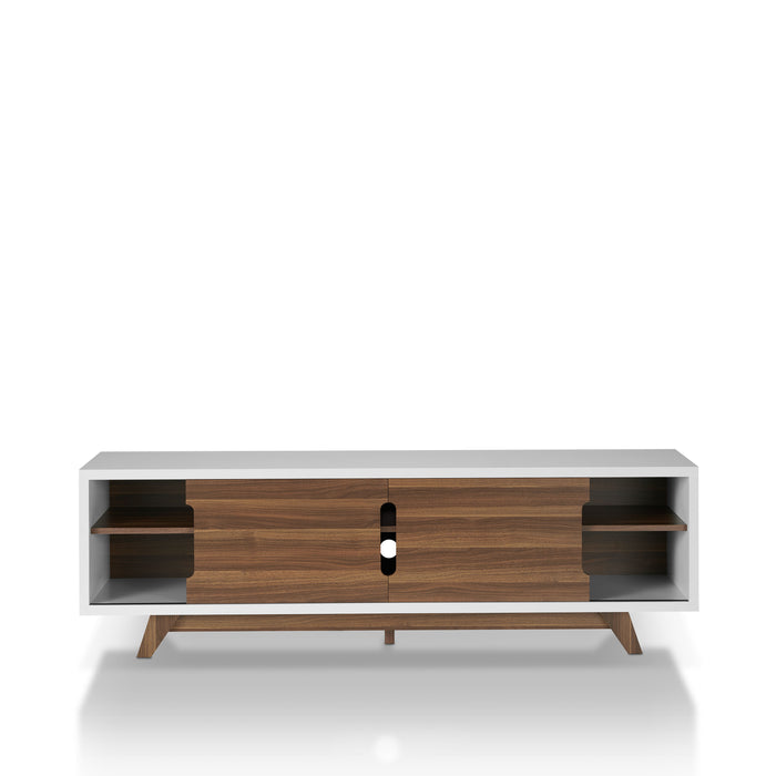 Venable Mid-Century Modern White 62-inch TV Stand