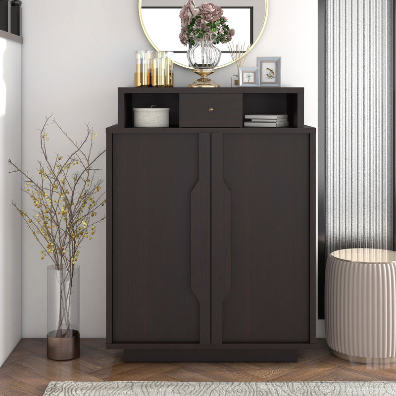 Saxson Espresso Multi-Storage Shoe Cabinet