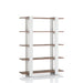 Jada White and Walnut Open Back 5-Tier Bookshelf (62-inch Tall)