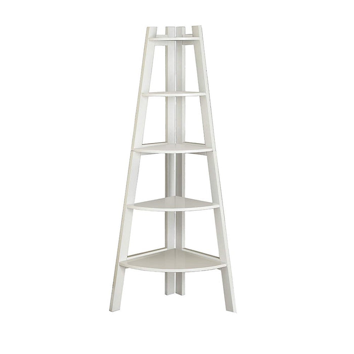 Lyss Open-Backed 5-tier Corner Leaning Ladder Display Shelf